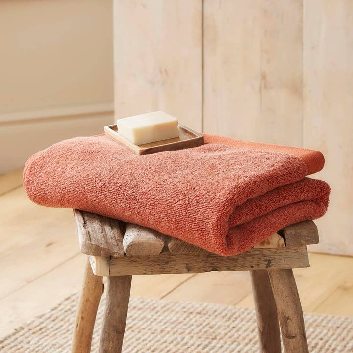 Abode Eco Towels by Drift Home in Terracotta for wholesale by UW Home
