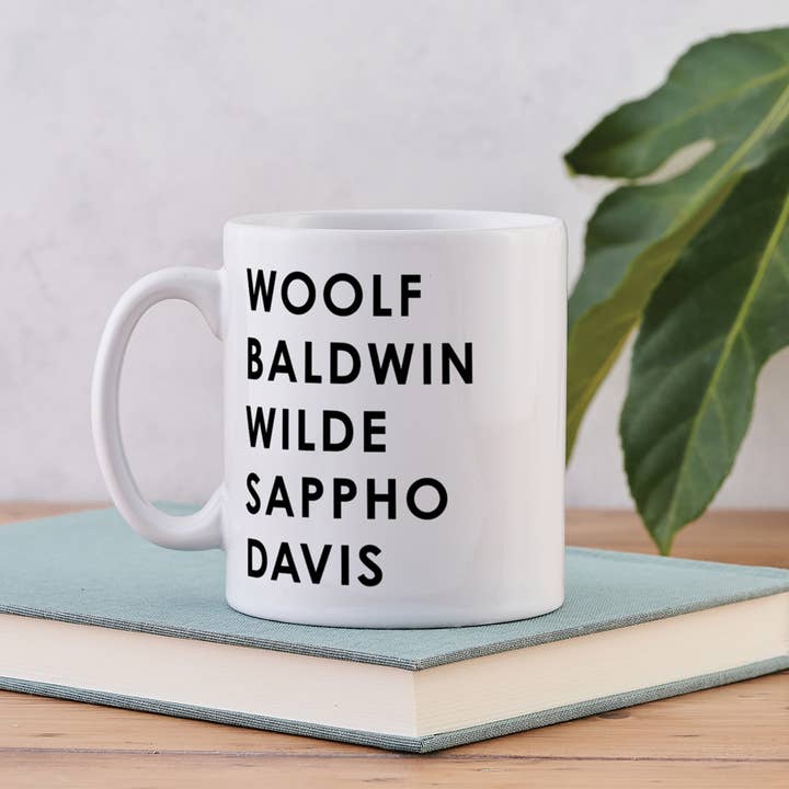 Queer Authors Mug - LGBTQIA+ - Pride Month for wholesale by Bookishly (US Duties Paid)