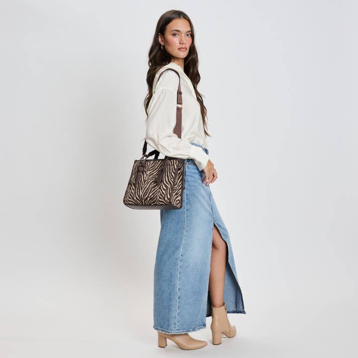 Moda Luxe – wholesale Top handle bag – women's – Dinsdale Zebra Print Crossbody9