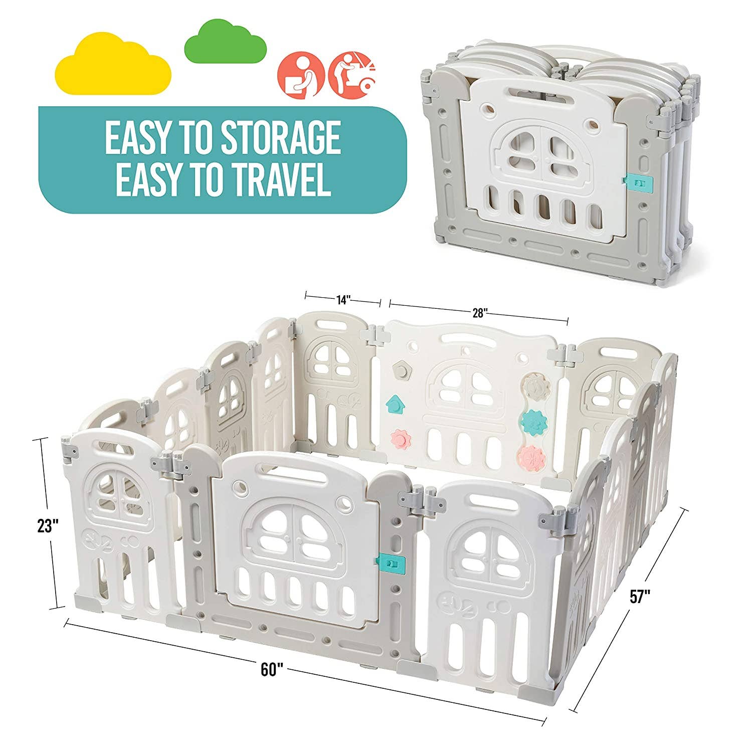 Play22 – wholesale Play mat – Kids & baby – Baby Playpen Large Activity Safety Play Center - 14 Panels3