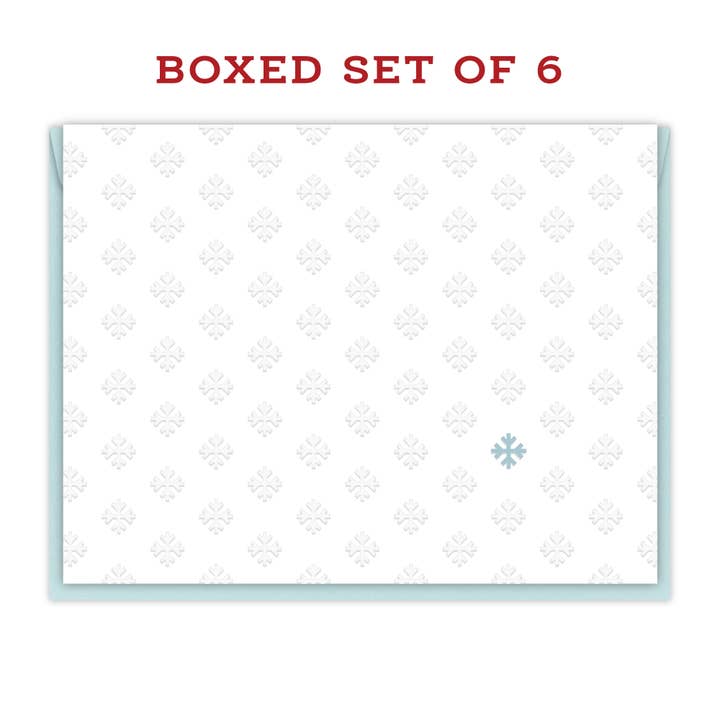 Padrão Flocos de Neve | Conjunto de 6 Cartões de Férias por atacado de Spacepig Press