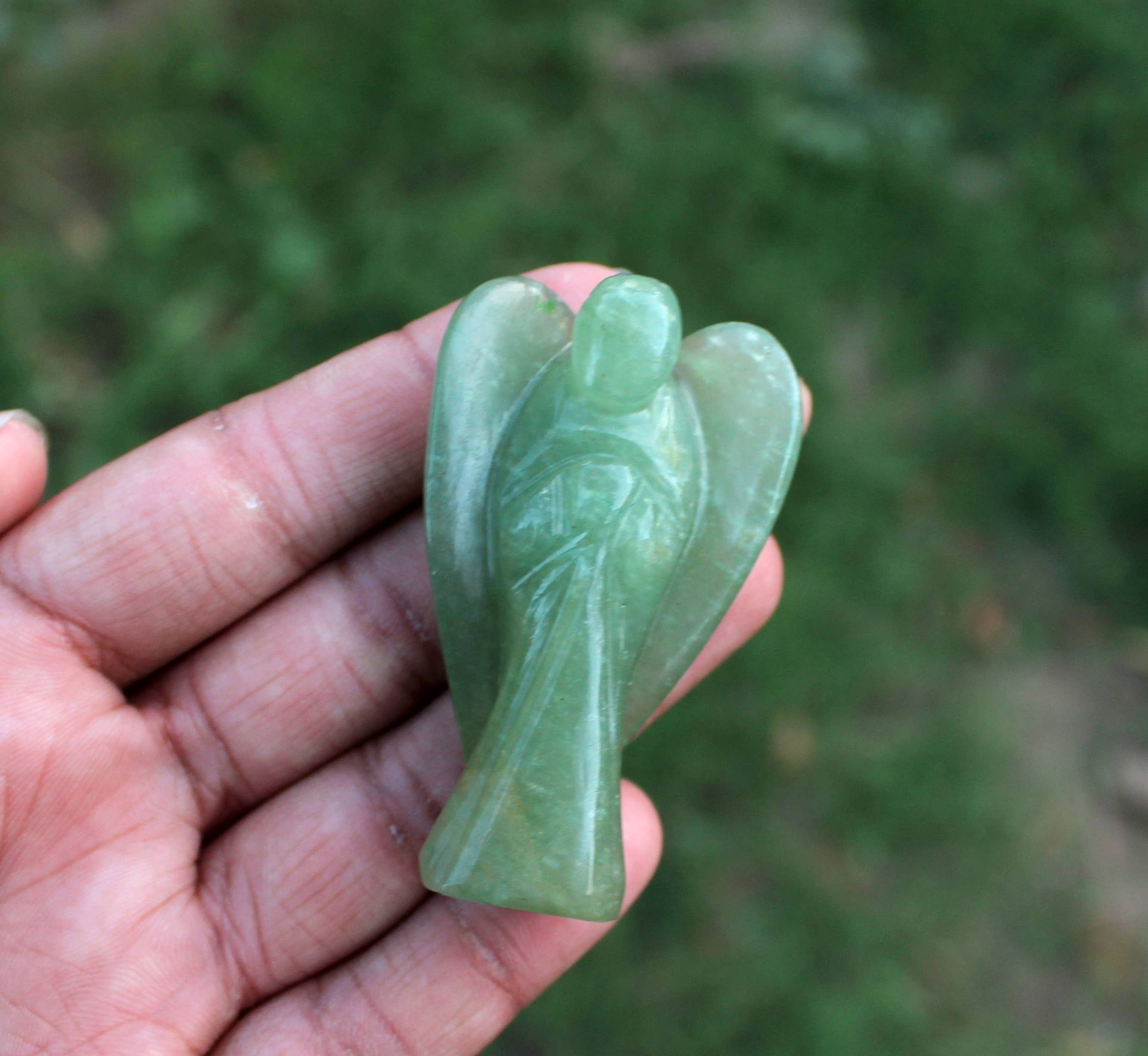 Aura Vibes - Wholesale Spiritual Stone/Crystal - Natural Green Aventurine Angel 1