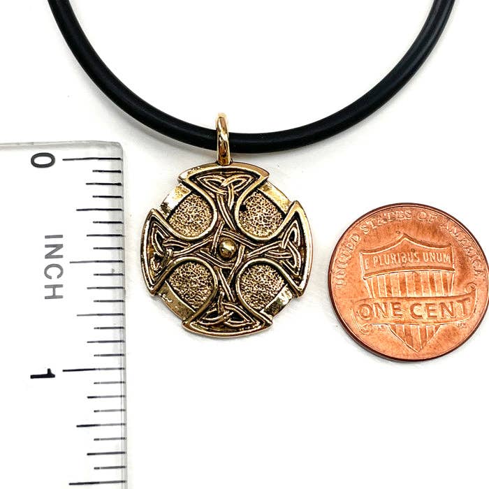 Forgiven Jewelry - Wholesale Pendant/Charm Necklace - Celtic Cross Trinity Gold Shield Pendant Necklace2