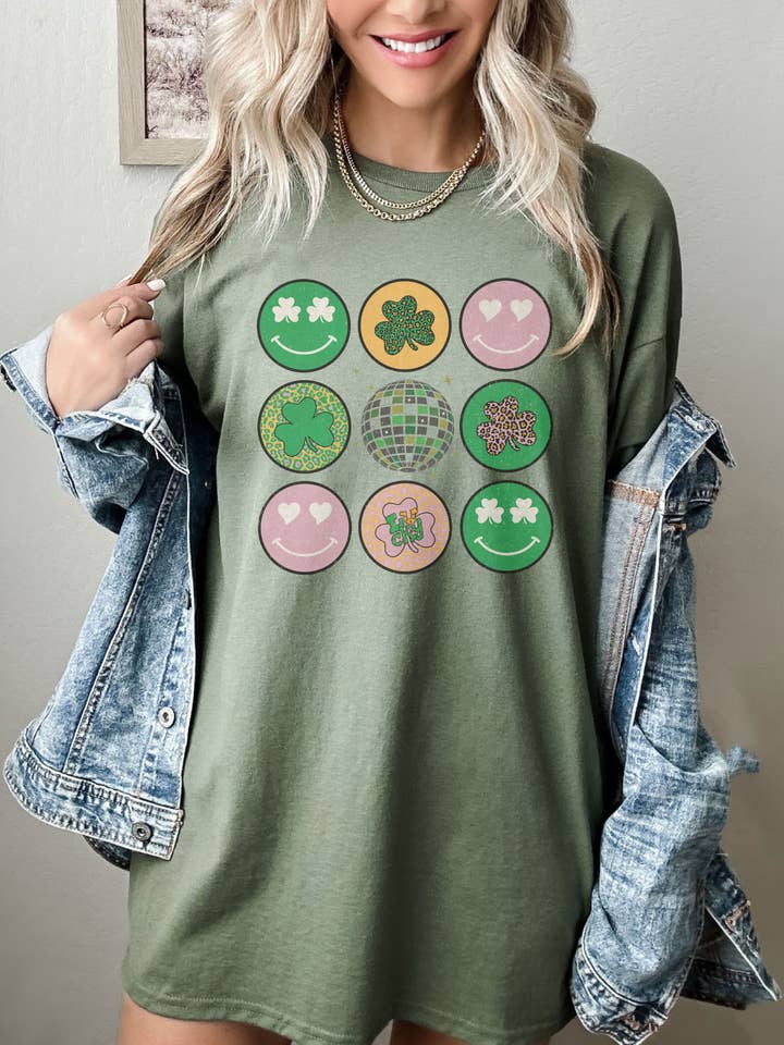 Camisa retro Shamrock para el Día de San Patricio, camiseta Lucky Clovers para venta al por mayor de SONDO DESIGN LTD