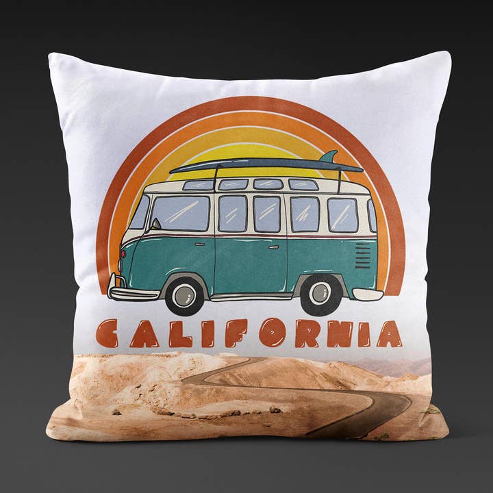 Oreiller Cali Surf Van pour la vente par State Bliss