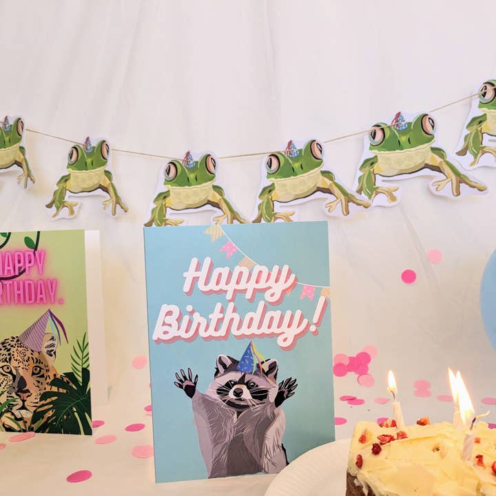 Froggy Frog festbunting/ banner for engroshandel hos Sazzlebybell