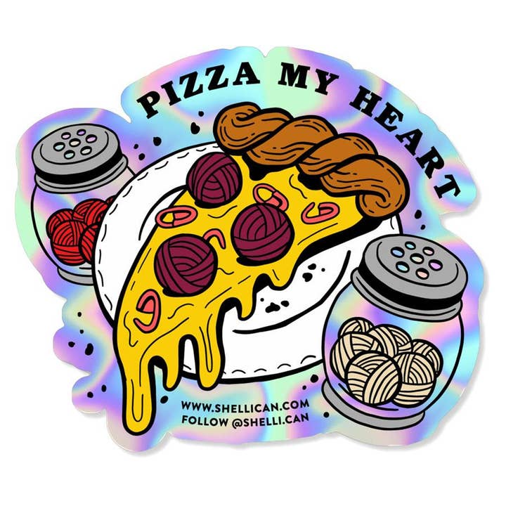 Pizza My Heart Sticker for wholesale by Shelli Can