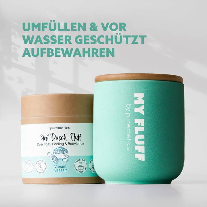 puremetics GmbH - Wholesale Bathroom Accessory Set - MY FLUFF Ceramic Vessel 'Turquoise'