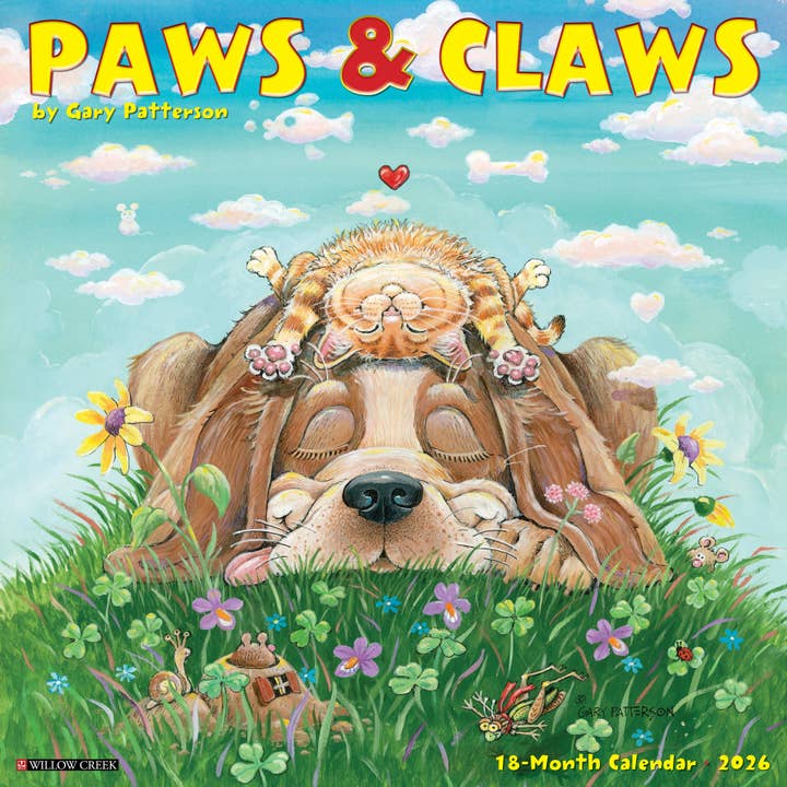 Paws & Claws by Gary Patterson 2026 Wall Calendar for wholesale by Willow Creek Press & Gifts