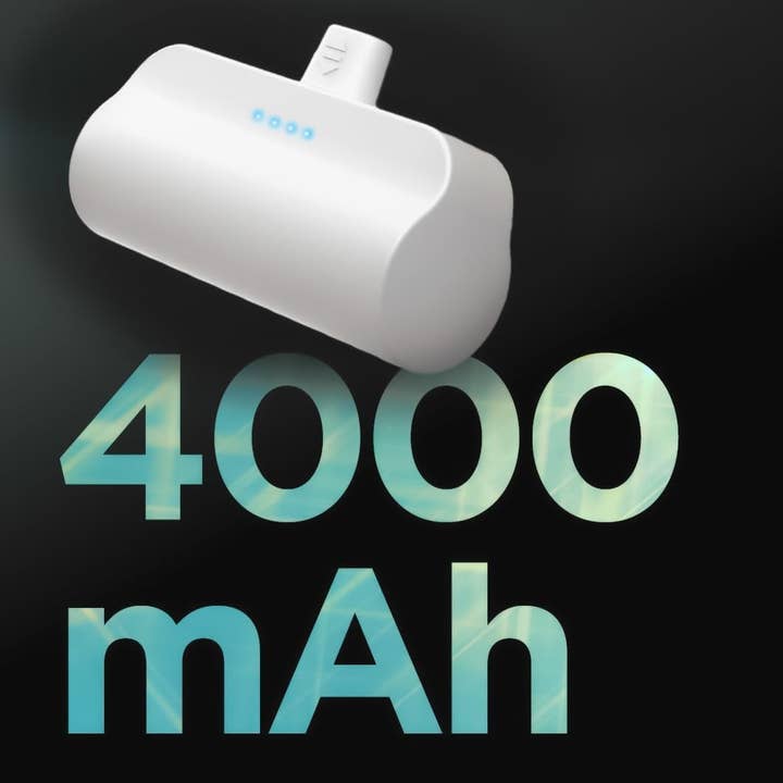 Infinite Basics - Wholesale Portable Charger - USB-C Battery Pack for iPhone 15 and 15 Pro Max - Fast Charging Type-C, Small Power Bank for Travel with Built-in Cable, 4000mAh (Fast Charging Enabled)3