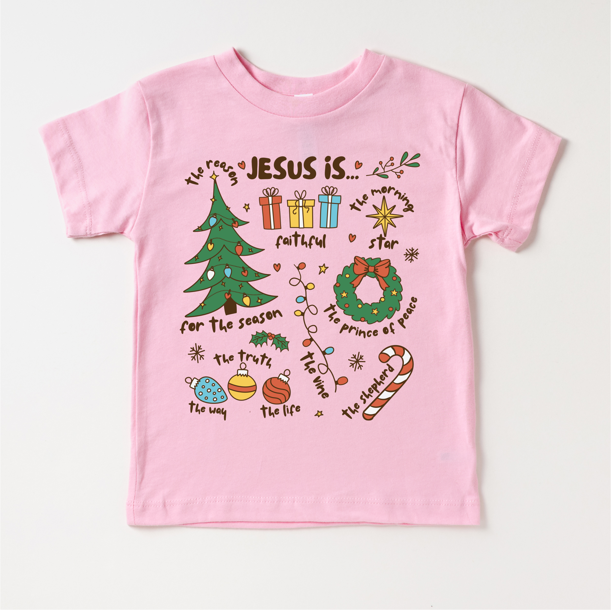 Madi Moosh - Wholesale Screen Printed T-Shirt - Kids - Jesus Is Christmas T-Shirt - Christian Tee5