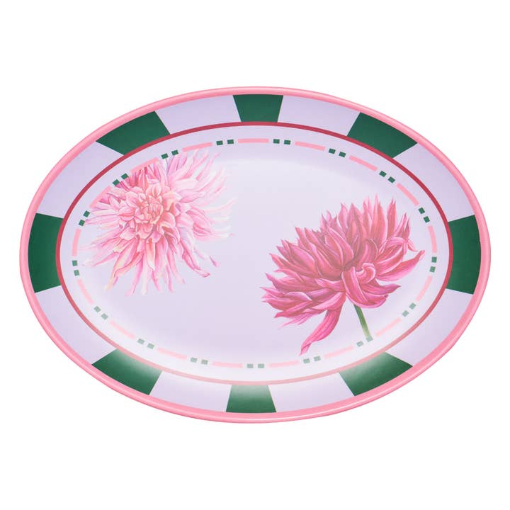 Sophistiplate – wholesale Platter – Dahlia Garden Melamine Serving Platter