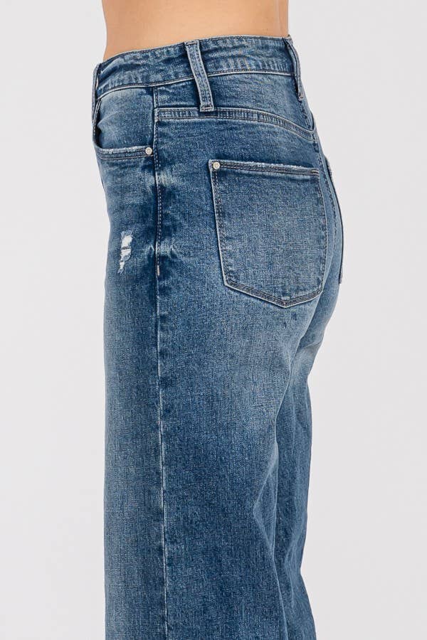 Petra153 - Wholesale Jeans - Women's - P1297T-MD COMFORT HIGH RISE LOOSE-STRAIGHT W/ CUFFED HEM11