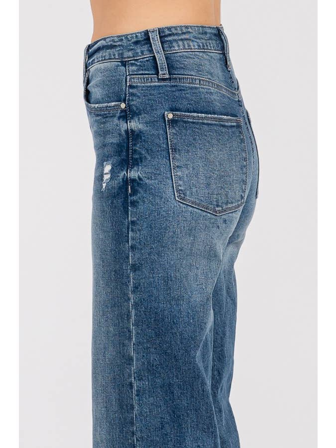 Petra153 - Wholesale Jeans - Women's - P1297T-MD COMFORT HIGH RISE LOOSE-STRAIGHT W/ CUFFED HEM11