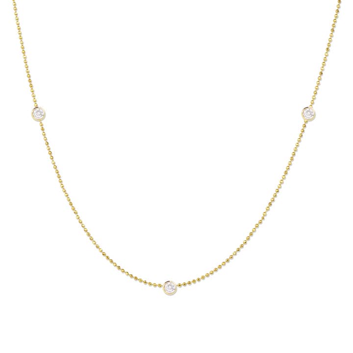 Collar con triple capa de diamantes para venta al por mayor de Maya Brenner