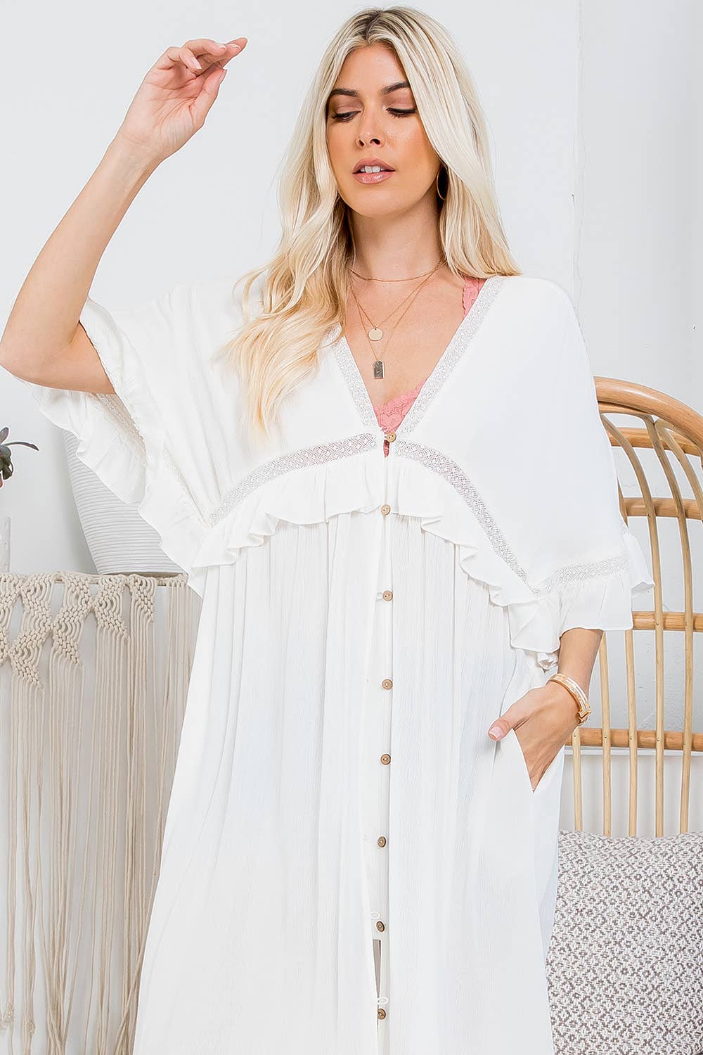 Sweet Lovely by Jen - Vente Cache-maillot – femme - ROBE CACHE-CŒUR MAXI25