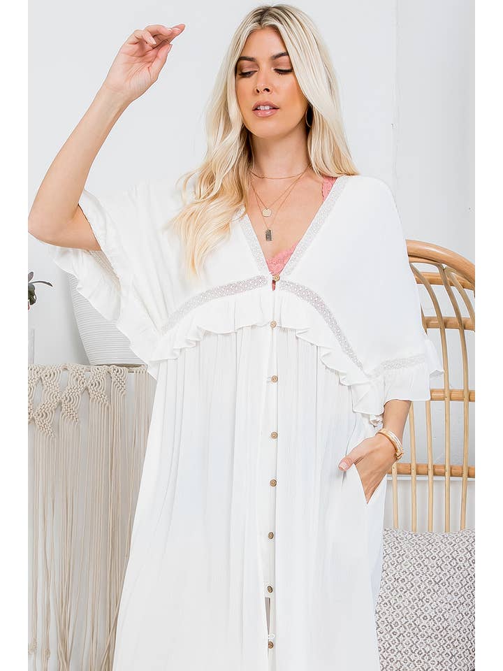 Sweet Lovely by Jen - Vente Cache-maillot – femme - ROBE CACHE-CŒUR MAXI25