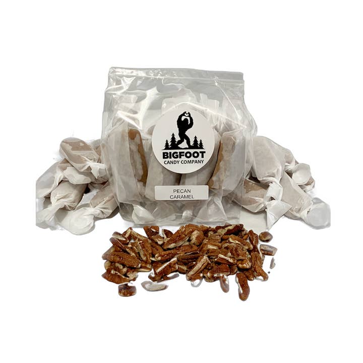 Pecan Caramels for wholesale by Bigfoot Candy Company