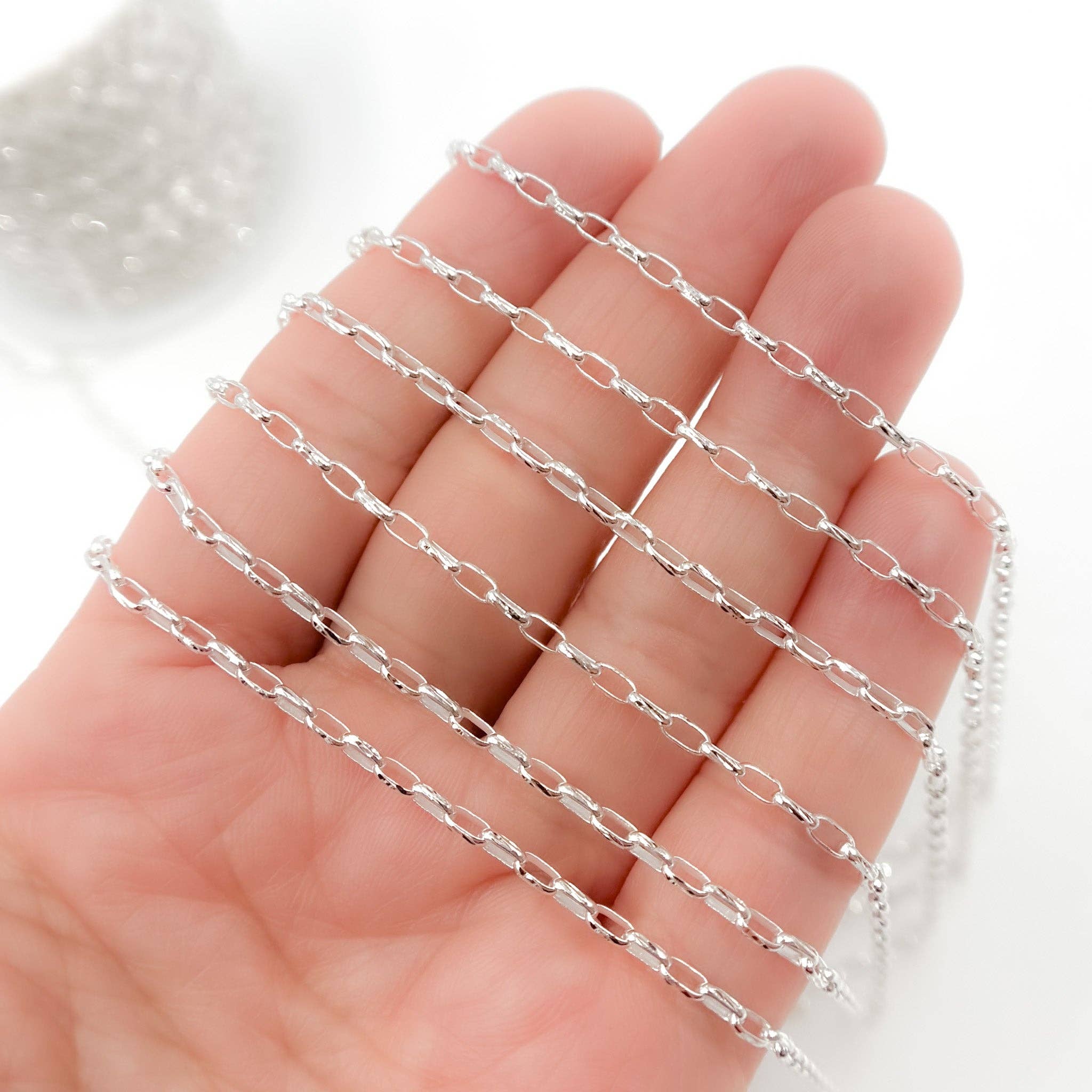 Tresor Jewelry Inc. - Wholesale Link & Chain Necklace - Y128SS. Sterling Silver Diamond Cut Box Link Chain1