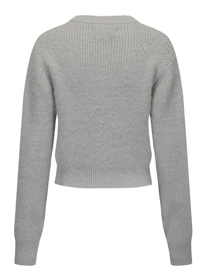 Noor Fluffy Cardigan - Grey for wholesale on Faire6