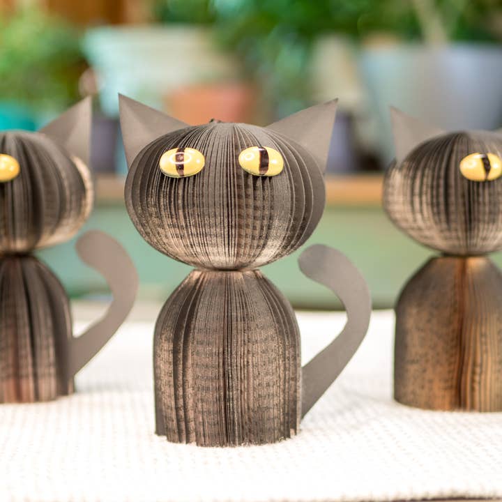 Root To Vine – wholesale Decorative tabletop object – Spooky Black Cat-Halloween Decor-Book Gift-Fall Decor1