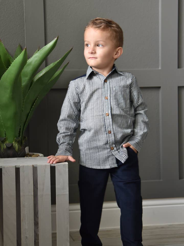 Boys Corduroy Pants - Navy for wholesale by Yo Baby