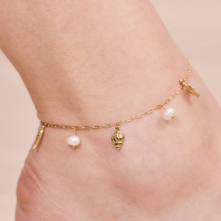 BYREN | ÉLINE L'ATELIER - Wholesale Anklet - Stainless steel foot chain 624AQ10
