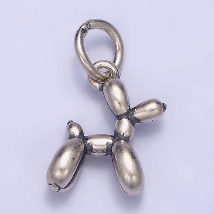 Sterling Silver S925 Dog Balloon Pet Animal Charm | SL-290 for wholesale by Aim Eternal