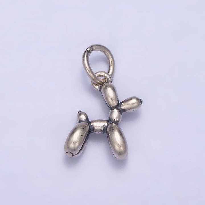 Sterling Silver S925 Dog Balloon Pet Animal Charm | SL-290 for wholesale by Aim Eternal