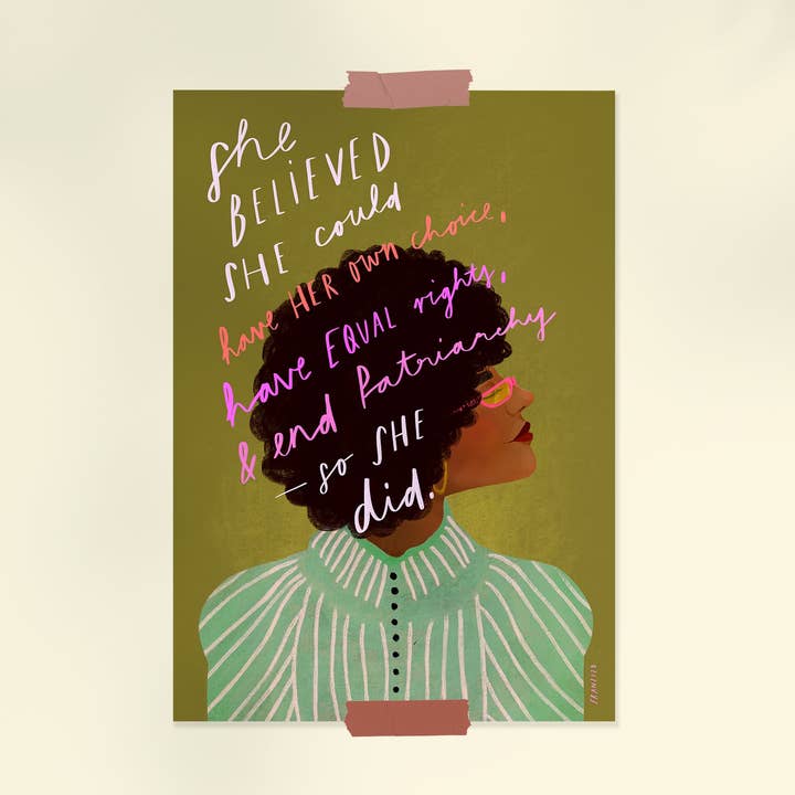 A4 print “she believed” for wholesale by franzizo nachhaltige papeterie