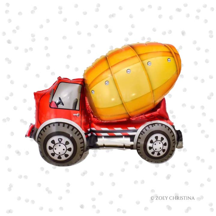 Zoey Christina - Wholesale Balloon - Construction Truck Foil Balloons – 4 Options7