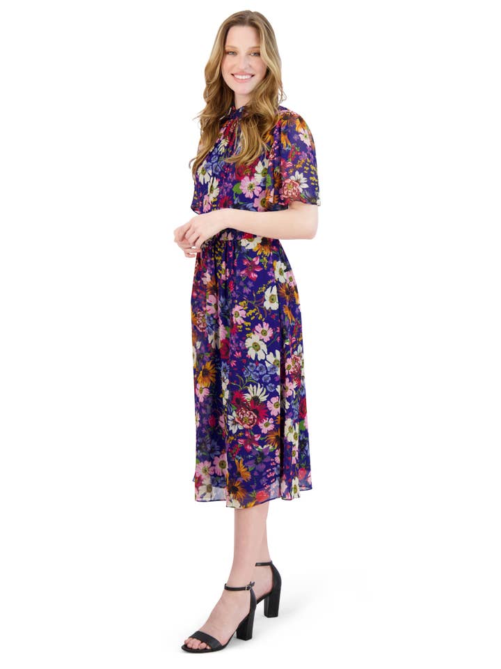 Julia Jordan - Wholesale Dress - Women's - Julia Jordan Mock Neck A-Line Dress4