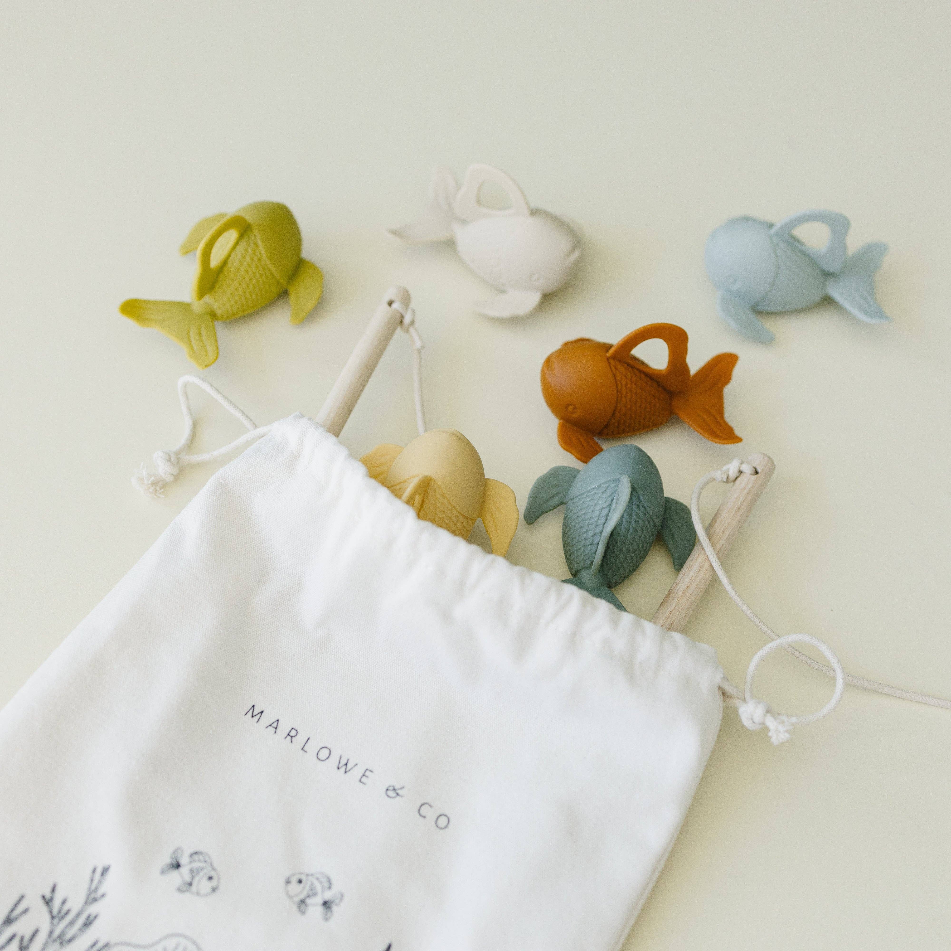 Marlowe & Co - Wholesale Toy Set - Kids - Silicone and Wood Fishing Play Set14