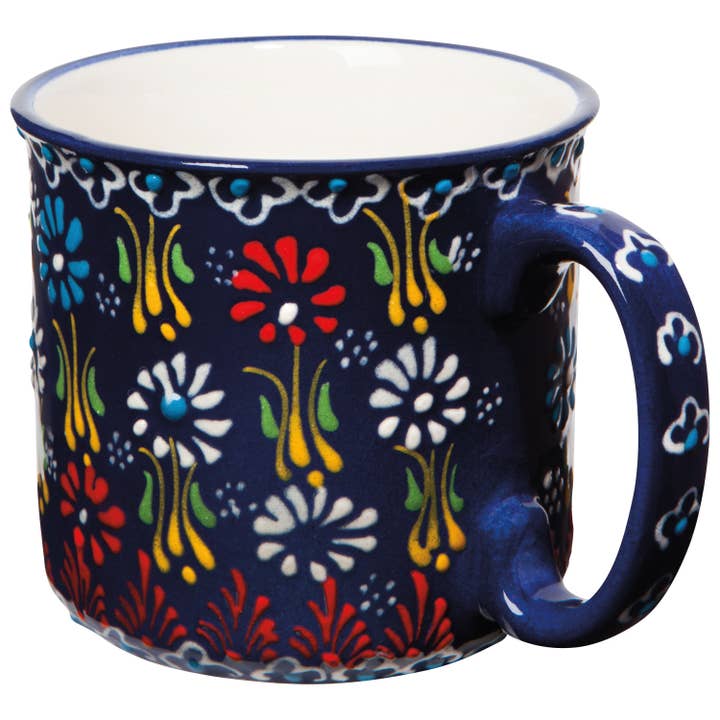 Danica Heirloom - Wholesale Coffee Mug - Hand-painted Turkish Mug - Evani Azure2