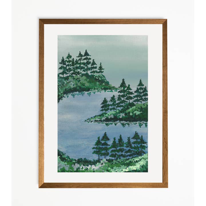 E R Kess Designs - Wholesale Art Print - Blue Shoreline Art Print0