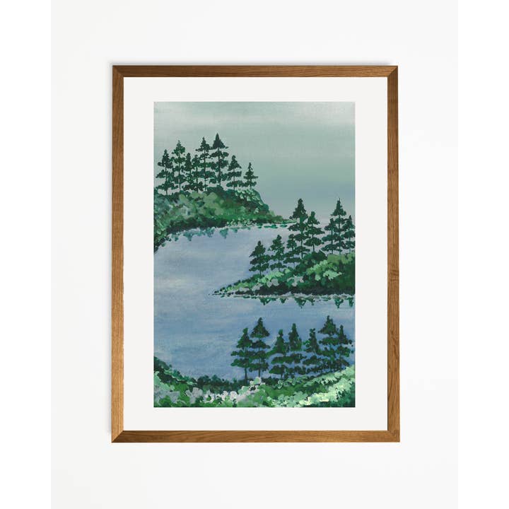 E R Kess Designs - Wholesale Art Print - Blue Shoreline Art Print