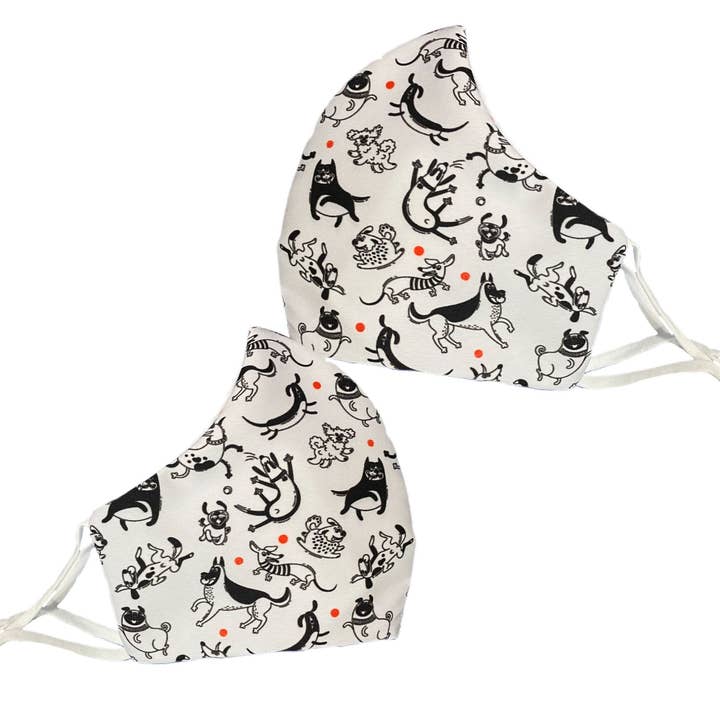 Hunde-Gesichtsmaske, verstellbare Ohrschlaufen, Innenseite aus 100% Baumwolle für den Großhandel von Must NY