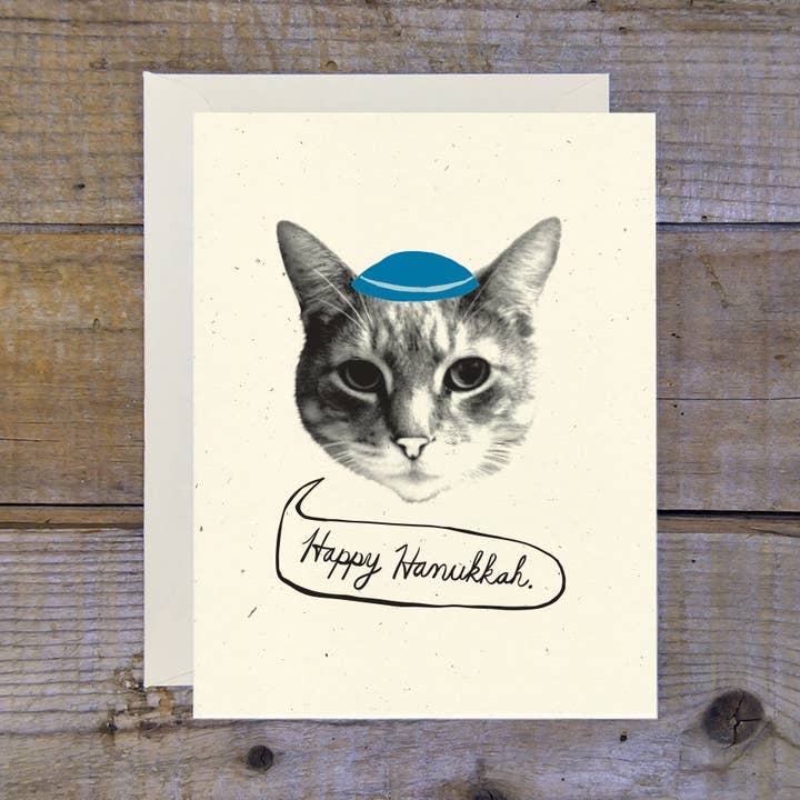 Carte Kitty Hanoukka pour la vente par Troy Cloth & Paper