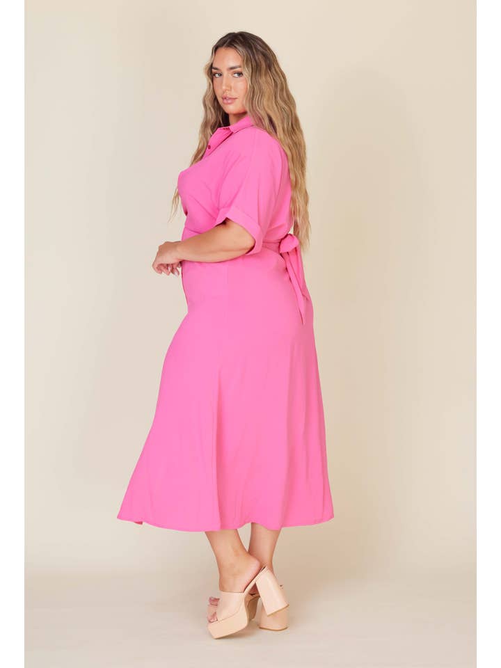 Fashion Space - Wholesale Dress - Women's - Plus Size Women Solid Maxi Dress8