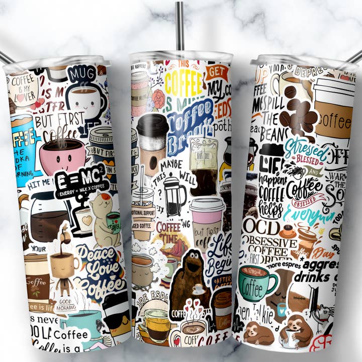 So Peachy Designs - Wholesale Insulated Mug/Tumbler - Coffee Tumbler, Coffee Lover Tumbler, Coffee Cup