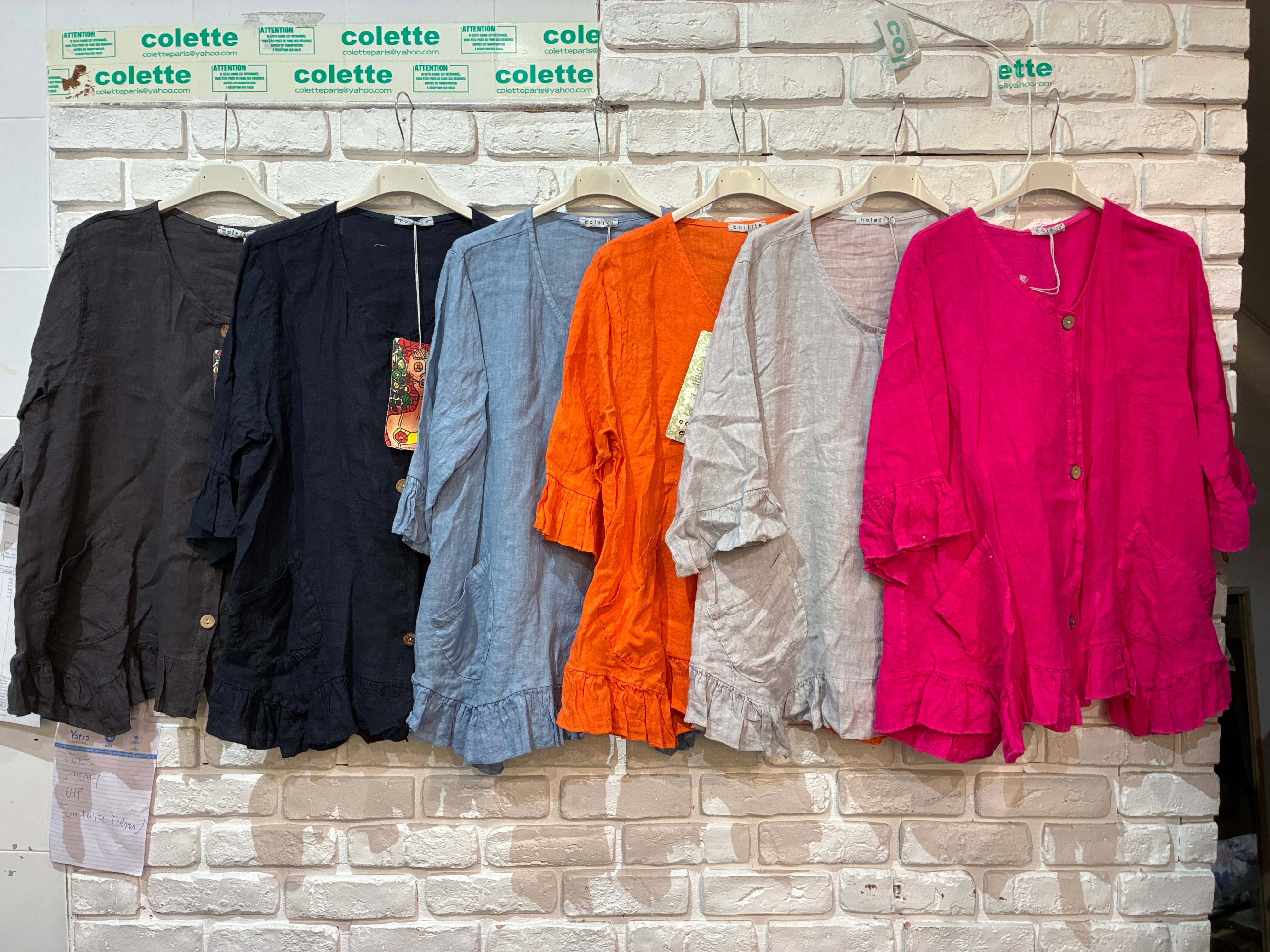 la maison des fibres naturelles - Wholesale Varsity/Baseball Jacket - Women's - Buttoned jacket 100% linen 163417