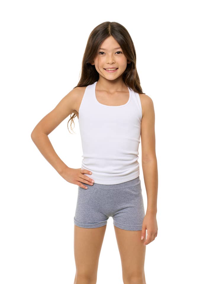 Malibu Sugar - Wholesale Athletic Shorts - Kids - Solid Boy Shorts Girls 7-10 One Size 4