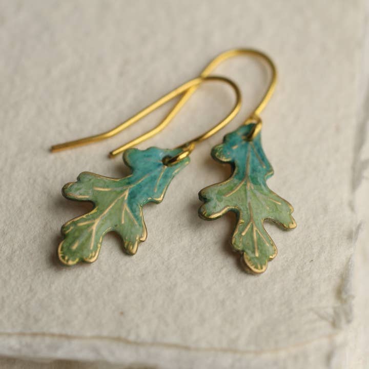 Silk Purse, Sow's Ear - Wholesale Dangle Earrings - Tiny Oak Leaf Earring