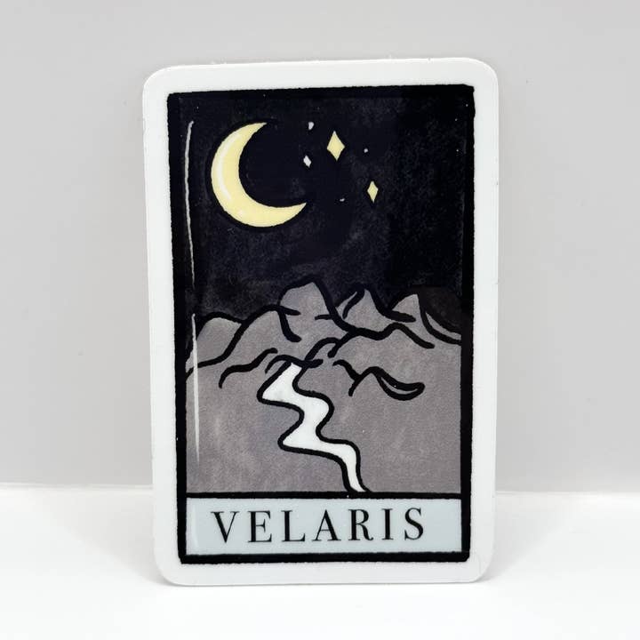 Acotar Velaris Tarot Card Vinyl Die Cut Sticker | Glossy for wholesale by Plannermonkeyco