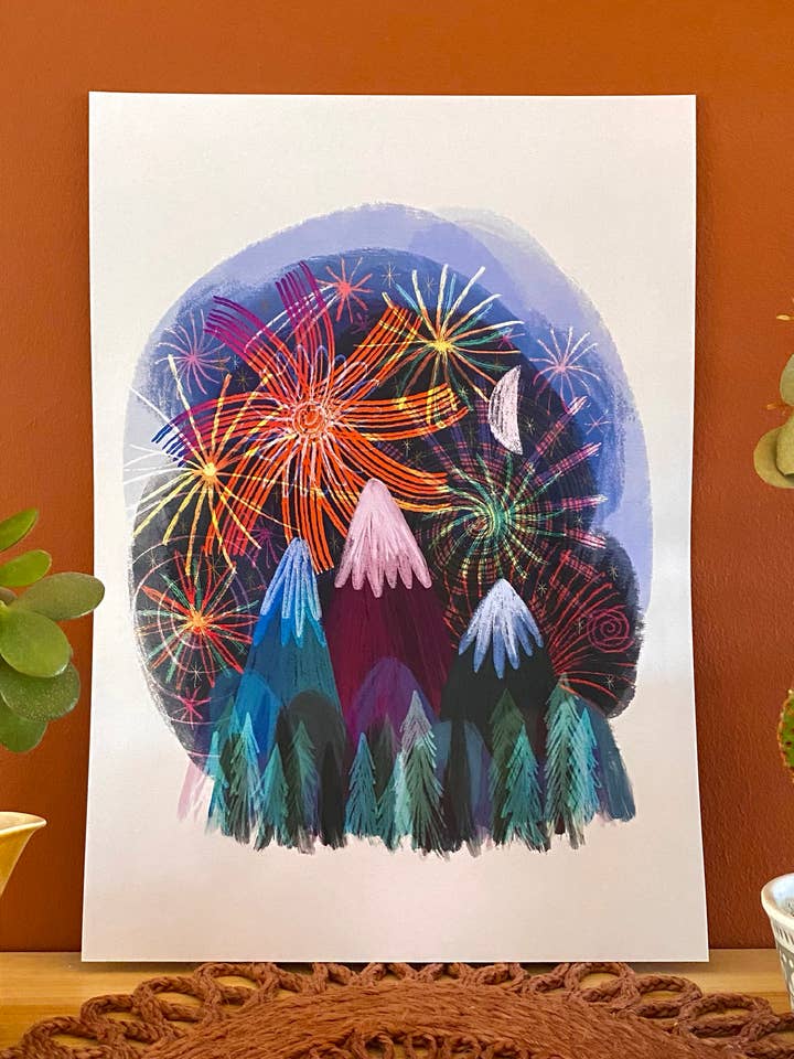 Stampa Fuochi d'Artificio / A4 + A3 / Stampa Artistica Opaca 350gsm per la vendita all'ingrosso da parte di Freya Snow