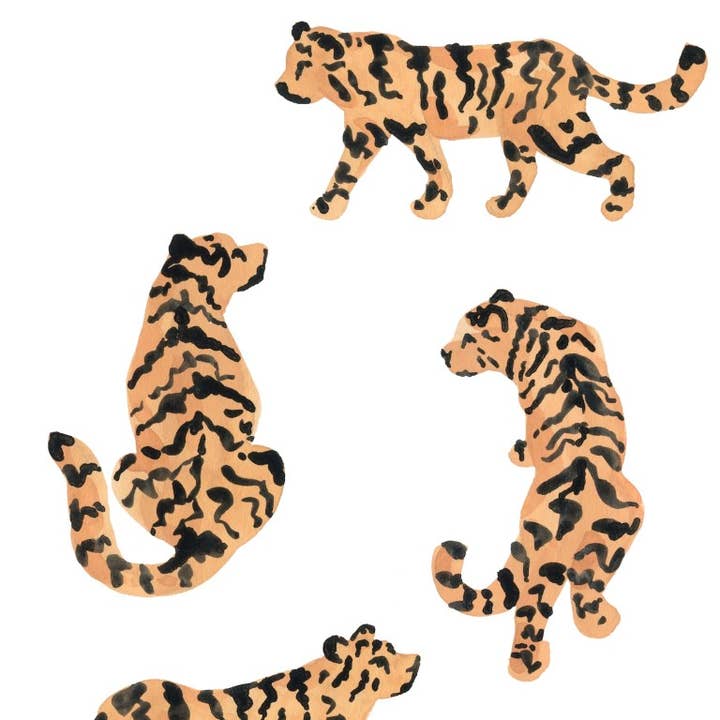 Tigers Art Print for wholesale by Sabina Fenn