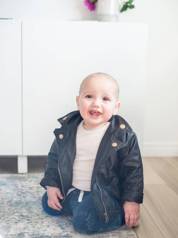 oh bebe – wholesale Leather jacket – Kids – Maddox Faux Leather Jacket3