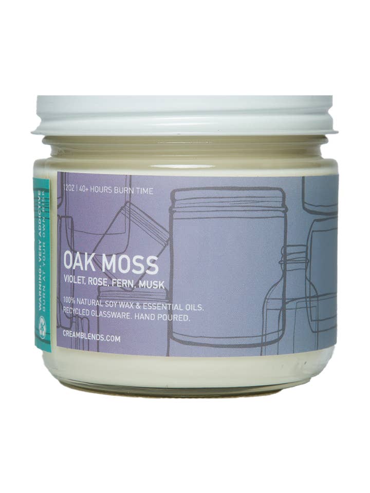 Oakmoss Soy Candle for wholesale by CREAM BLENDS