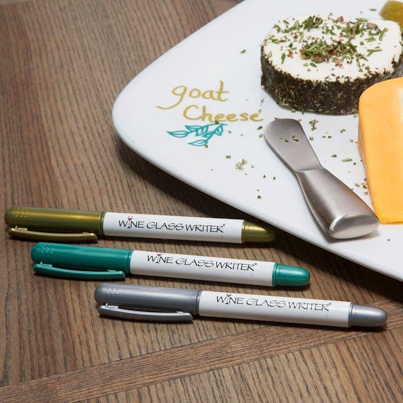 IWA Wine Accessories - Vente Verres à vin - Lot de 3 stylos en verre à vin métallisé2