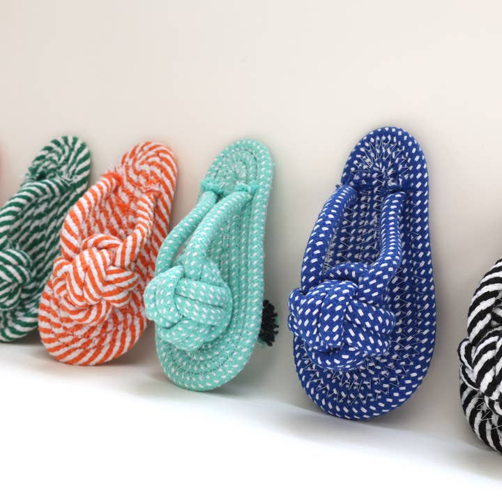 Knotty Pawz Handcraft Pets Toys - Vente Jouet en corde – chien - Été : pantoufles faites à la main pour chien, jouets amusants pour chiens